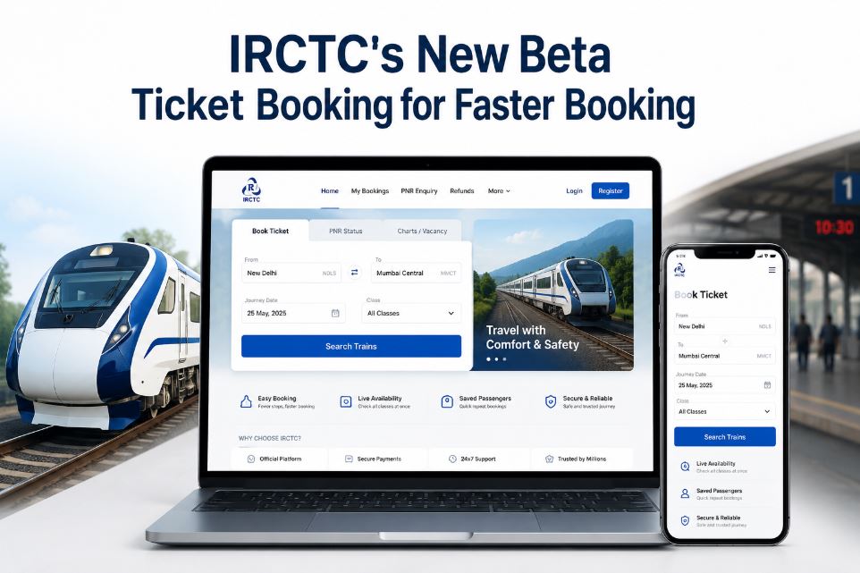 IRCTC Unveils New Beta Ticket Booking Website With Faster Booking, Cleaner Design and Easier Navigation